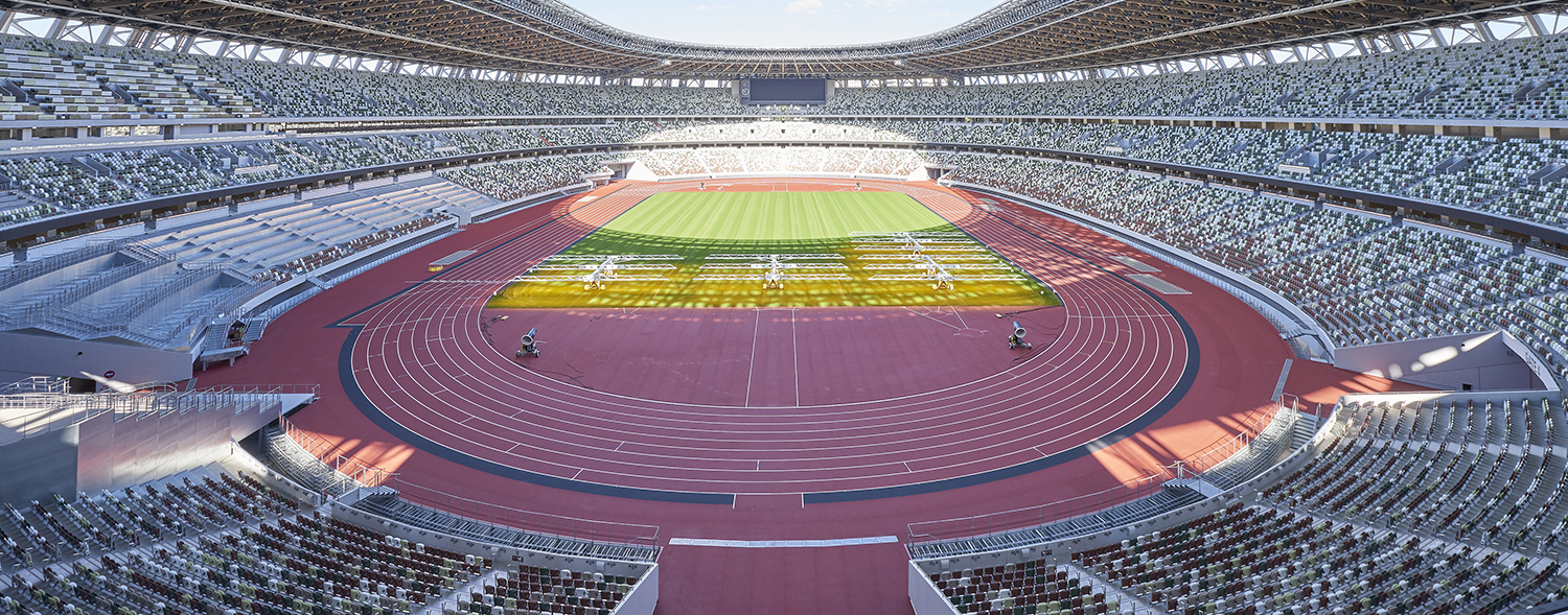 Pista d'atletisme en una competició olímpica